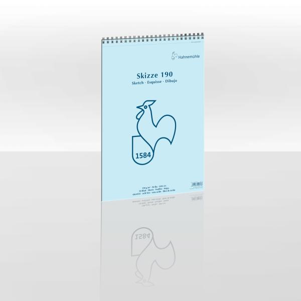 Skizze 190 Block, 190g/m², säurefrei, weiß, 50 Blatt